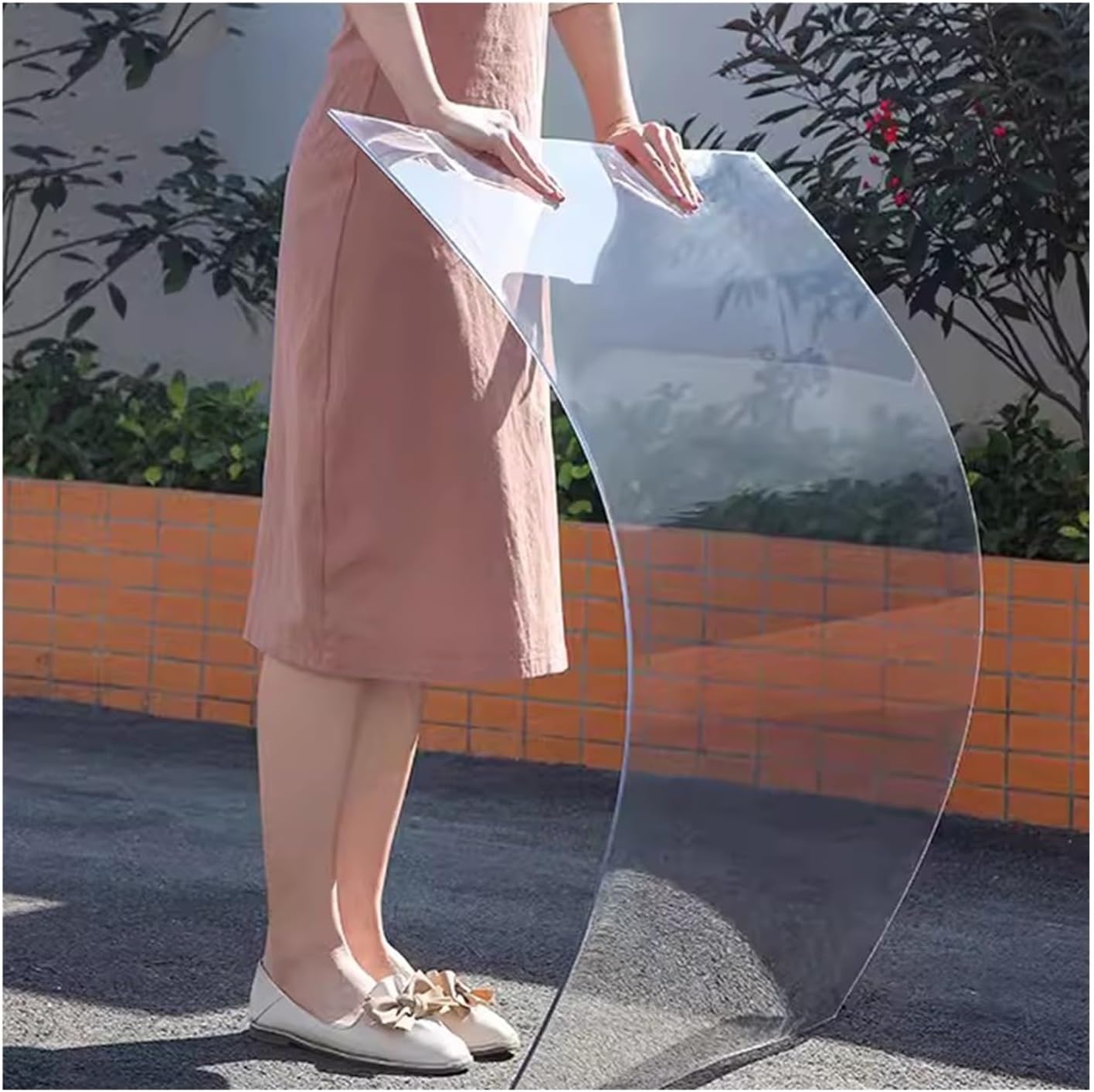 PC Endurance Board, 0.8 Mm Thick Polycarbonate Plastic Sheet, Flame Retardant Anti-UV Strong Impact And Shatterproof Sunlight Plate, Outdoor Garden Greenhouse Cover ( Color : Clear , Size : 1x13M/39.3