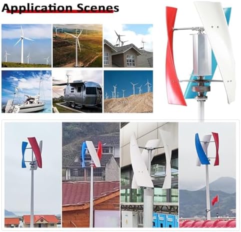 10000W Vertical Wind Turbine Generator Kit for 12V/24V/48V Systems, 3 Blades with Controller, Ideal for Boats, Gazebos, Chalets & Homes - Renewable Energy Solution