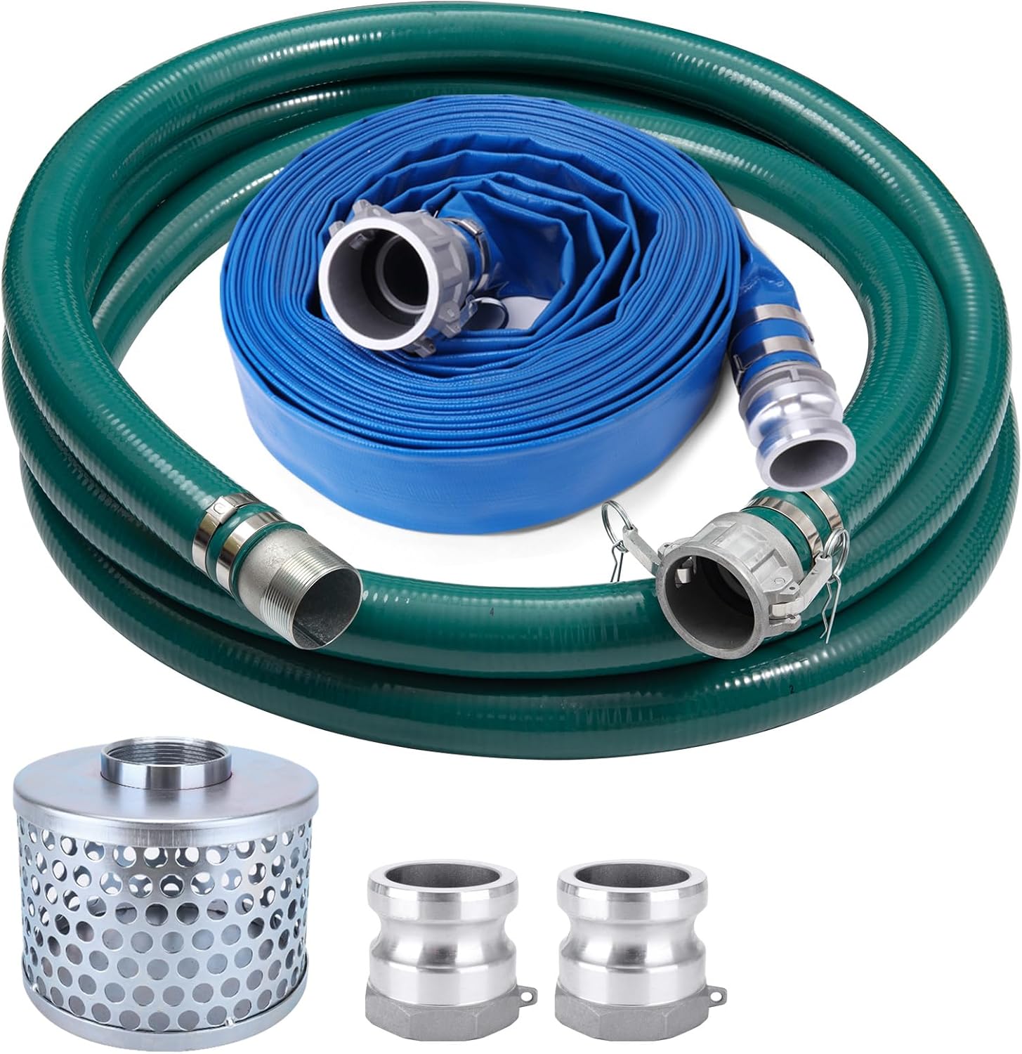 2 Inch Suction Hose Pump Kit for Water/Trash Pump Includes 2