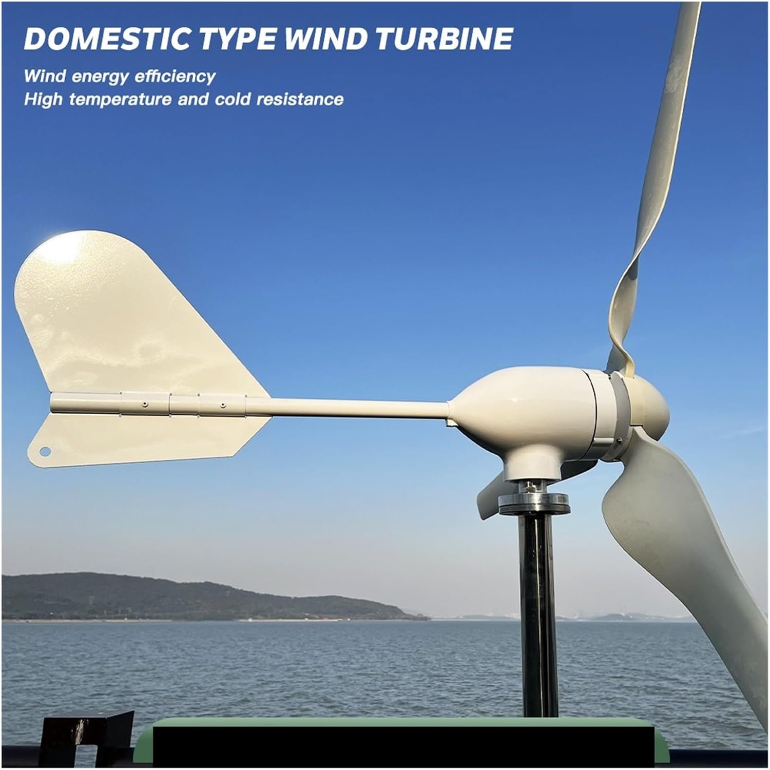 3000W Wind Turbine Generator Kit, Horizontal Turbine 12V/24V/48V Low Noise with 3 Blades Controller Low Starting Speed for Home(MPPT Hybrid Control,24V_3000W)