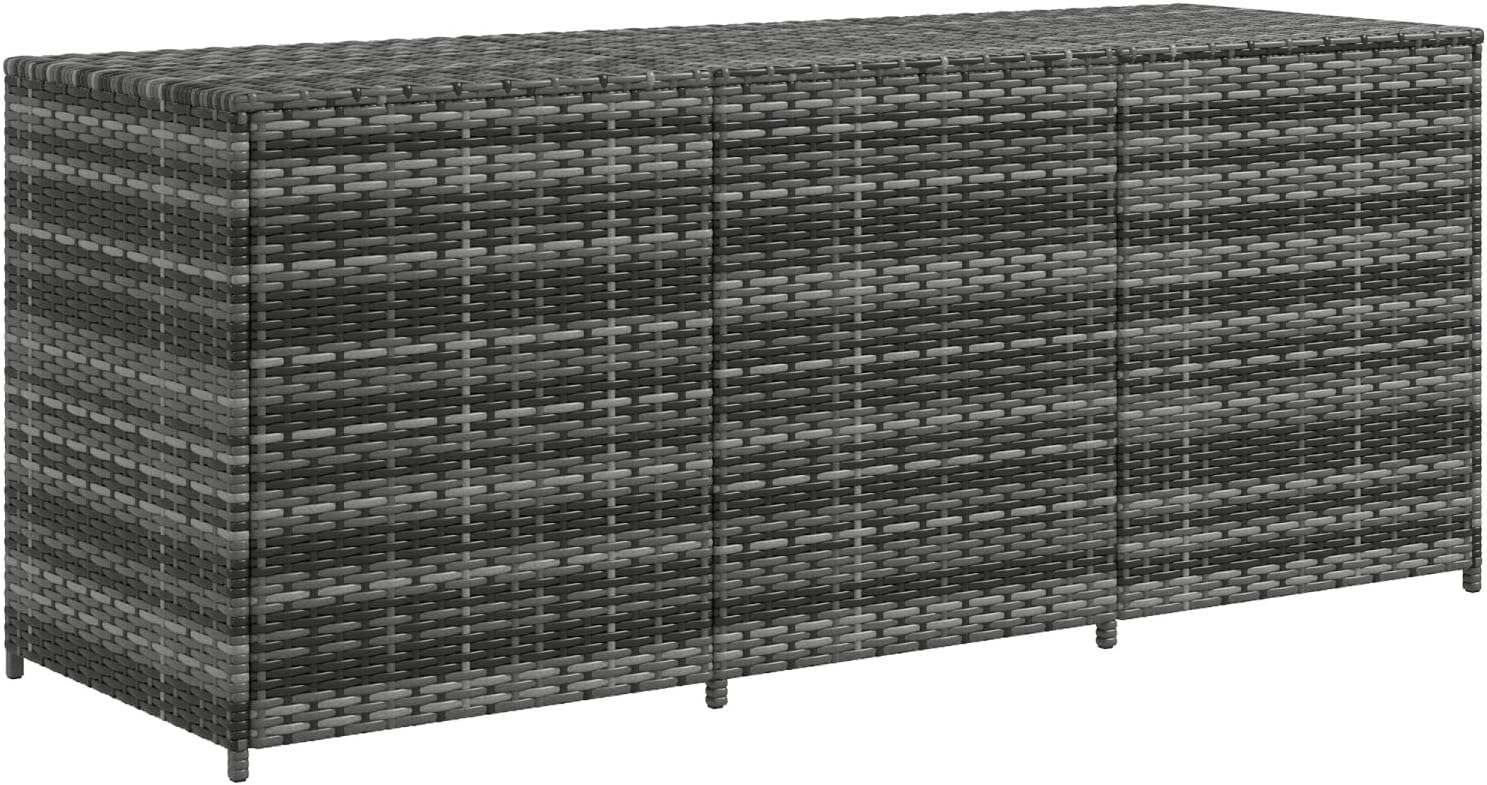 175 Gallon Deck Storage Box avec Polyrattan Wicker and Pneumatic Lift