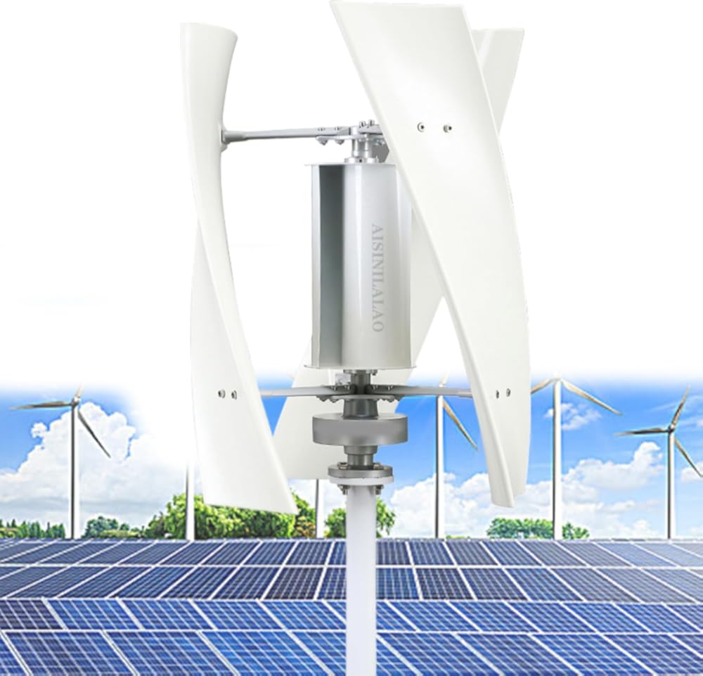 6000W Wind Turbine Generator New Energy Wind Turbine Generator with Controller Noise-Free Wind Power Generator 12V/24V/48V, for Boats, Terraces, Cabins