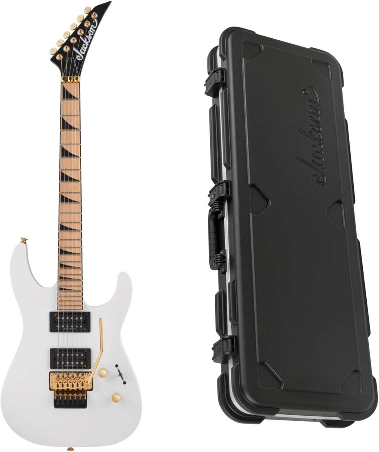 Jackson X Series Soloist SLXM DX 6-String Electric Guitar (Snow White) Bundle with Jackson Soloist Molded Case (2 Items)
