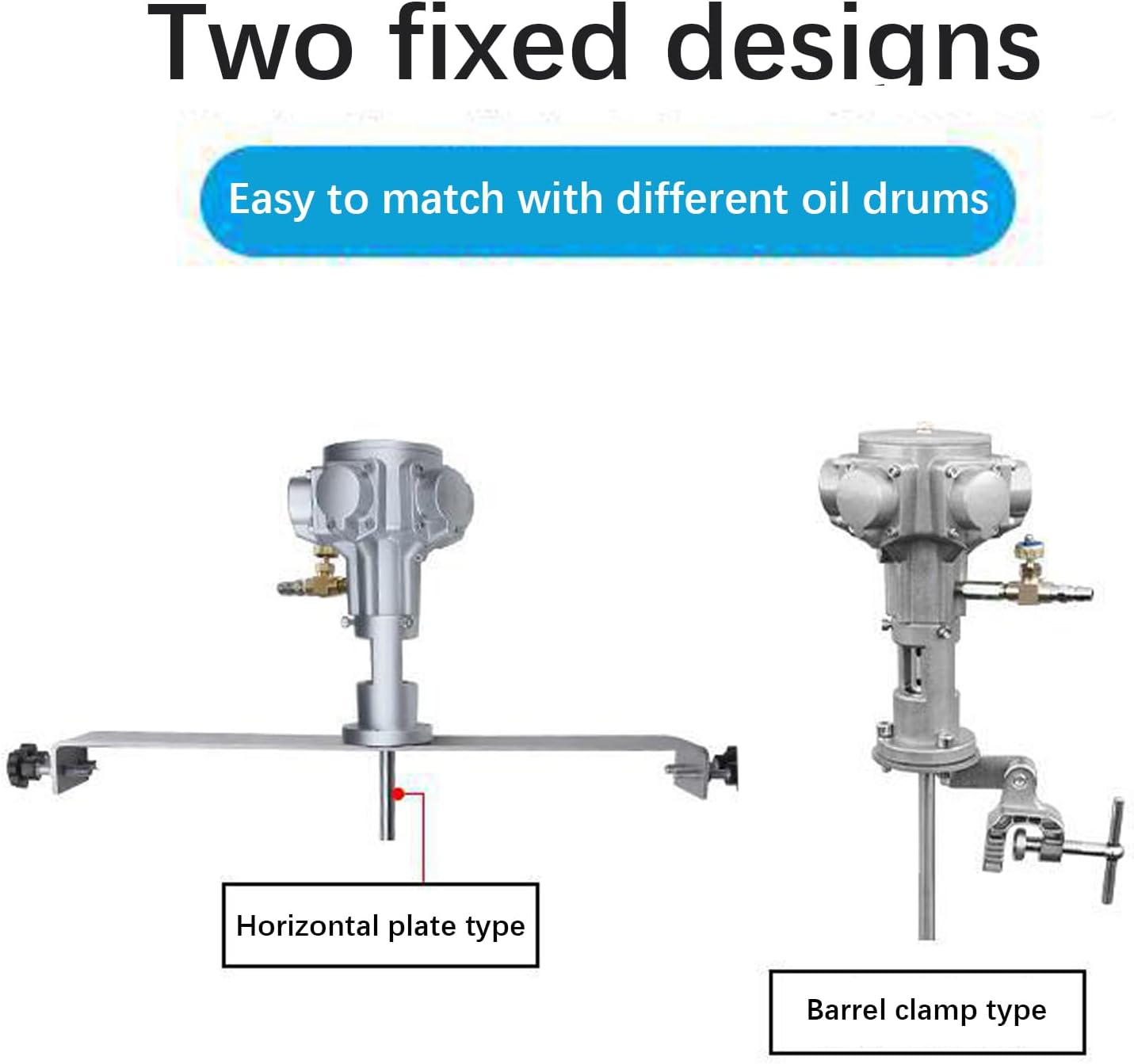 50 Gallon Pneumatic Paint Mixer Thickened Small Tank Barrel Drum Mixer Air Powered Agitator Paint Stirring Machine Mix Tool 1/2HP for Viscous Liquid