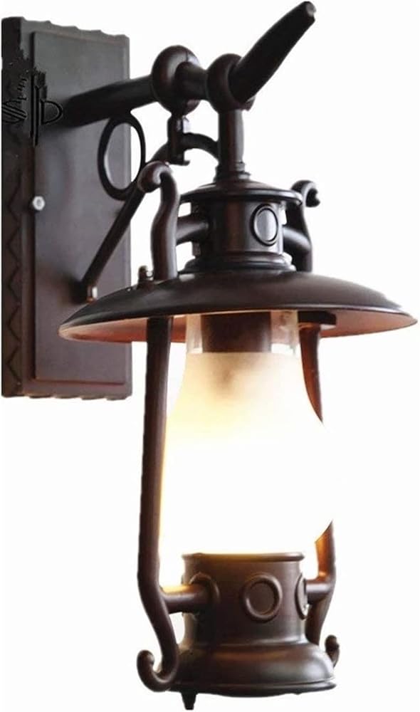 Wall Lamps, E27 Creative Wrought Iron Metal Waterproof Lights, Outdoor Wall Lamp Retro V-intage Wall Sconce, Wall Mounted Lighting Fixtures Decoration Bedside Reading Lamp