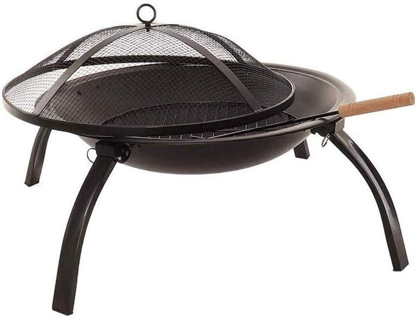 Fire Pit - Large Round Wood Burning Backyard & Patio Firepit Bowl - le Domestic Indoor Barbecue