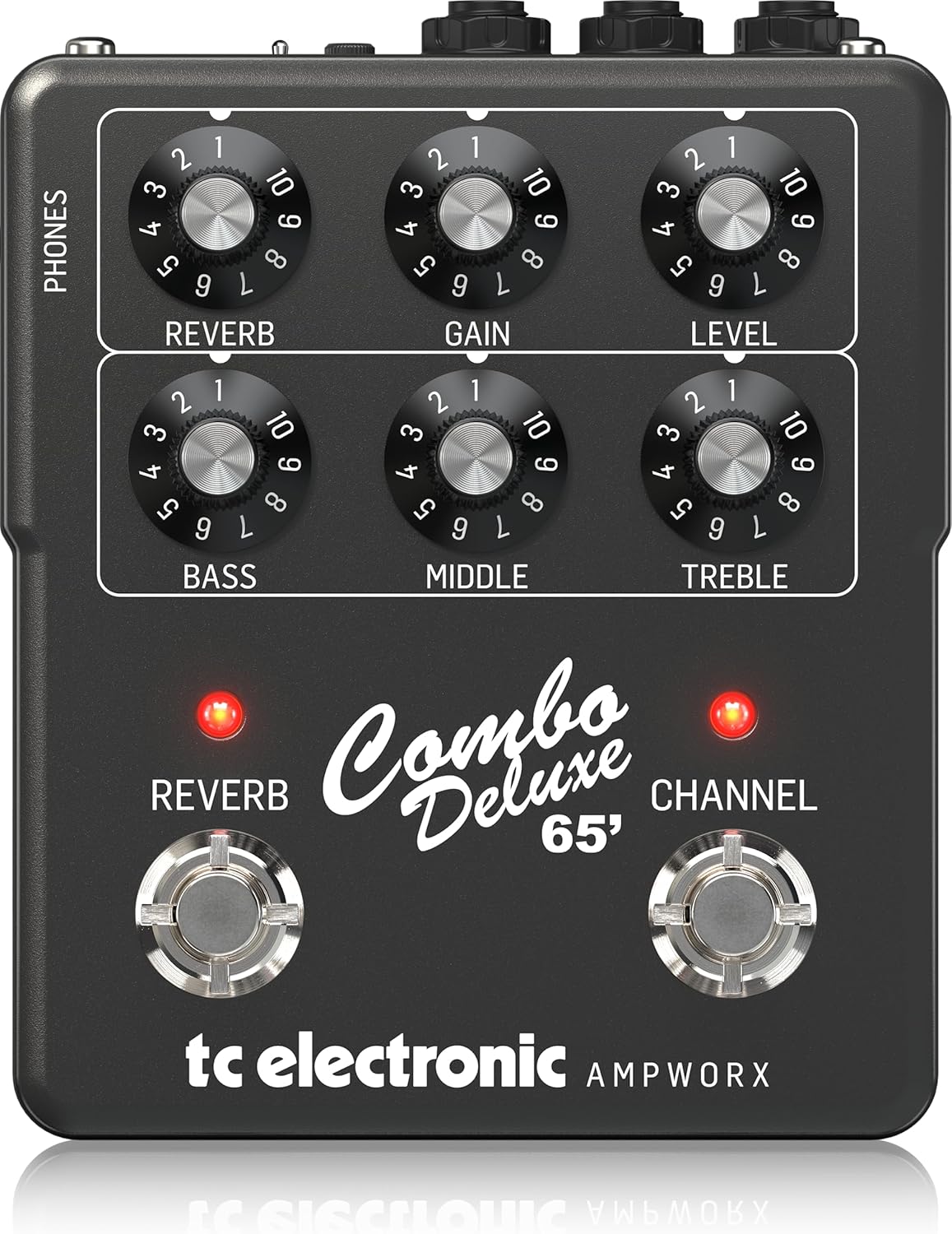 TC Electronic COMBO DELUXE 65' PREAMP Guitar Pedal | Twin-Channel Preamp with Independent Channel Controls, Built-in Spring Reverb & Dedicated Outputs for DI and Headphones