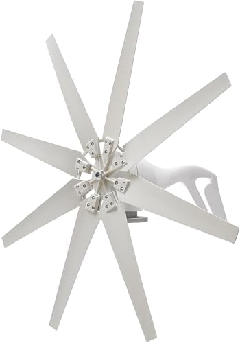 8-Blade Wind Turbine Generator, 20000W Portable Vertical Axis Windmill, Low Noise Renewable Energy Kit for 12V Hybrid Solar & Wind Systems