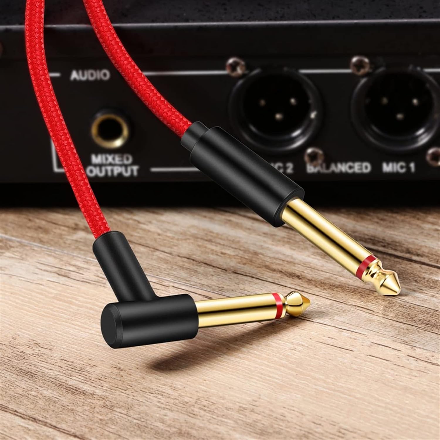 Guitar Cable 6.5mm Output Guitar Cable 6.5mm to 6.5mm Male to Male for Guitar Mixer Amplifier Bass Cable (Color : 15m)
