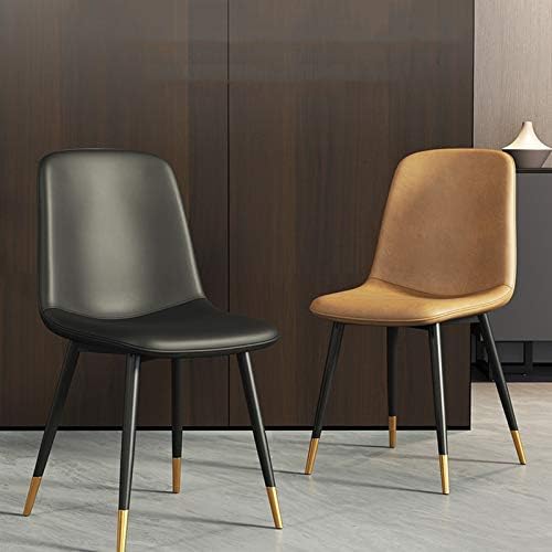 Dining Chair Kitchen Dining Room Furniture Chairs Faux Matte Suede Leather Dining Chairs with Backrest Soft Cushion and Sturdy Metal Legs for Office Lounge Kitchen Bedroom