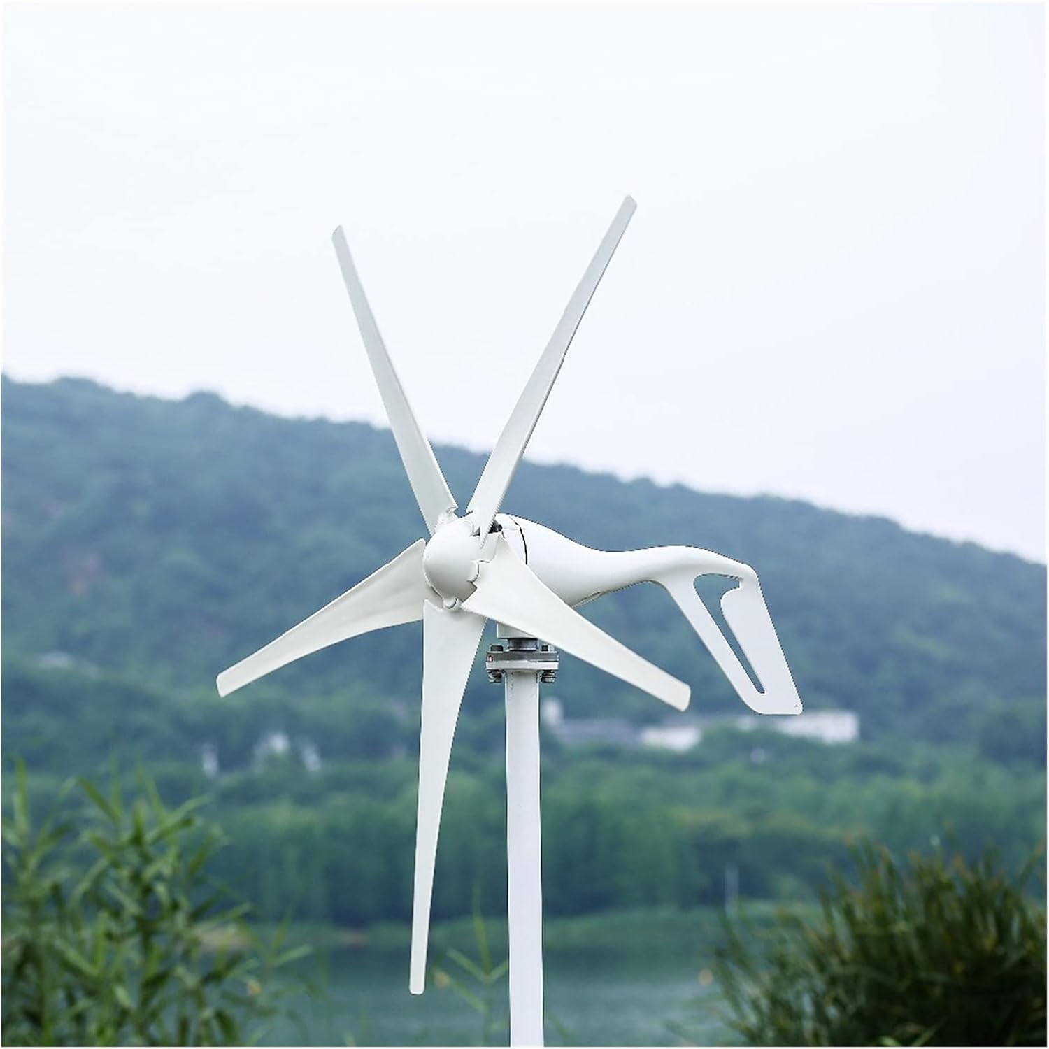 Wind Generator, Wind Turbine Generator Combine With Wind/Solar Hybrid Controller,for Home, Farm, RVs, Boats(6 BLADES_12_400W)