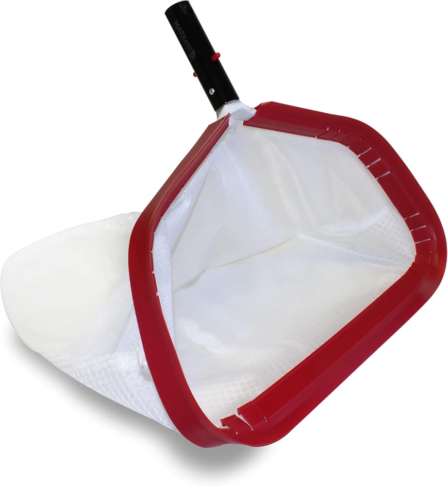 Skimlite SP300 Leaf Skimmer Net for Pool Cleaning, 18 Inch Heavy Duty Fine Mesh Net, Reinforced Frame, Pool Maintenance Rake Cleaner Equipment Debris Collector for Inground Pool Pond Hot Tub Spa