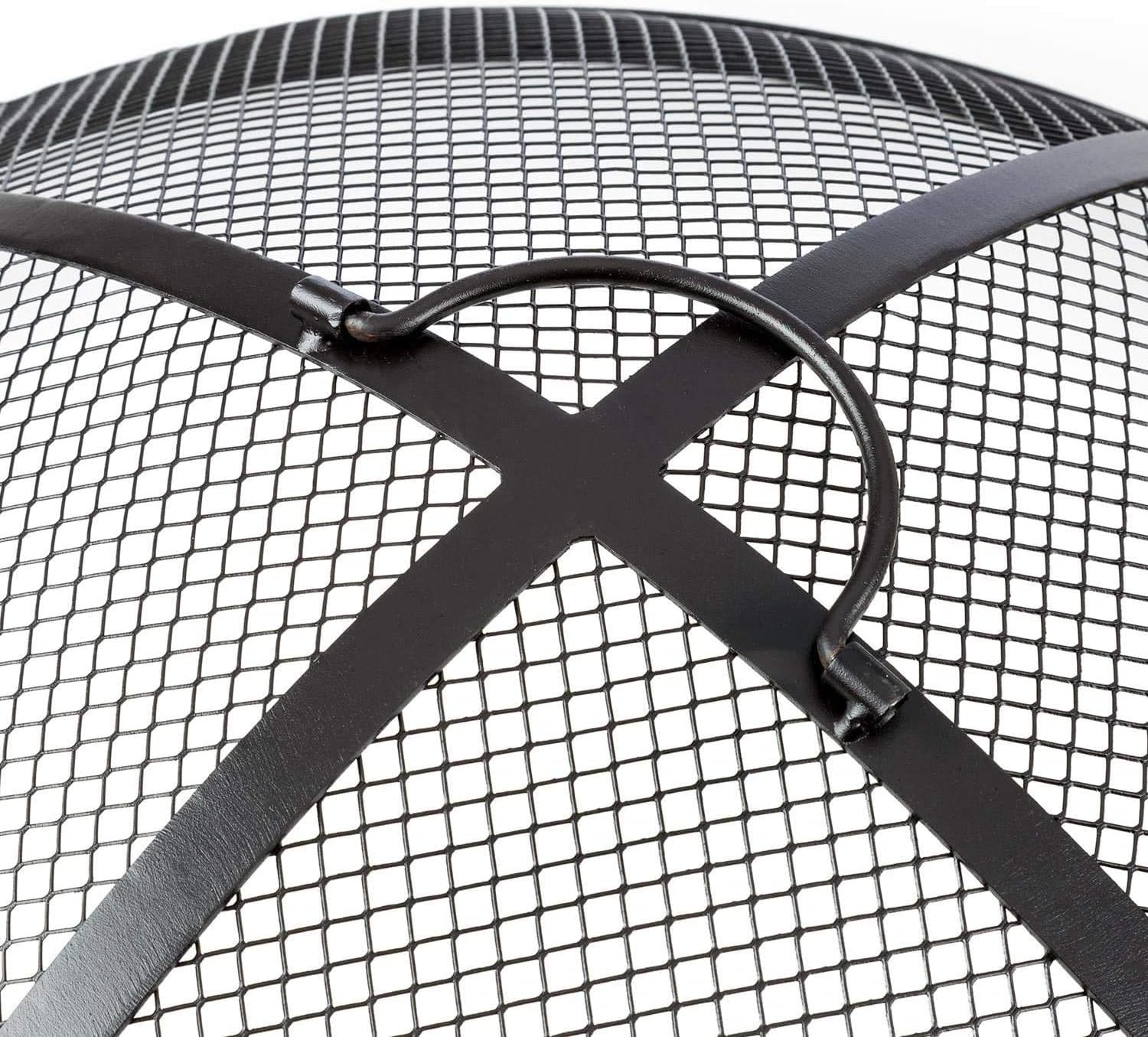 HWOEK Garden Fire Pit Patio Fire Bowl Fire Pit with BBQ Patio Heater/BBQ/Ice Pit with Waterproof Cover (3 in 1Fire PitTable & Grill),White