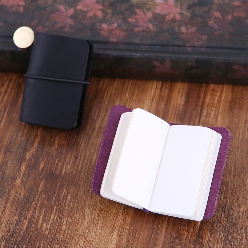 MVNOIRE Portable Leather Travel Book Mini Journal Booklet Handmade Cover With Insert Brochure Creative Accessories Writing Gifts For Men