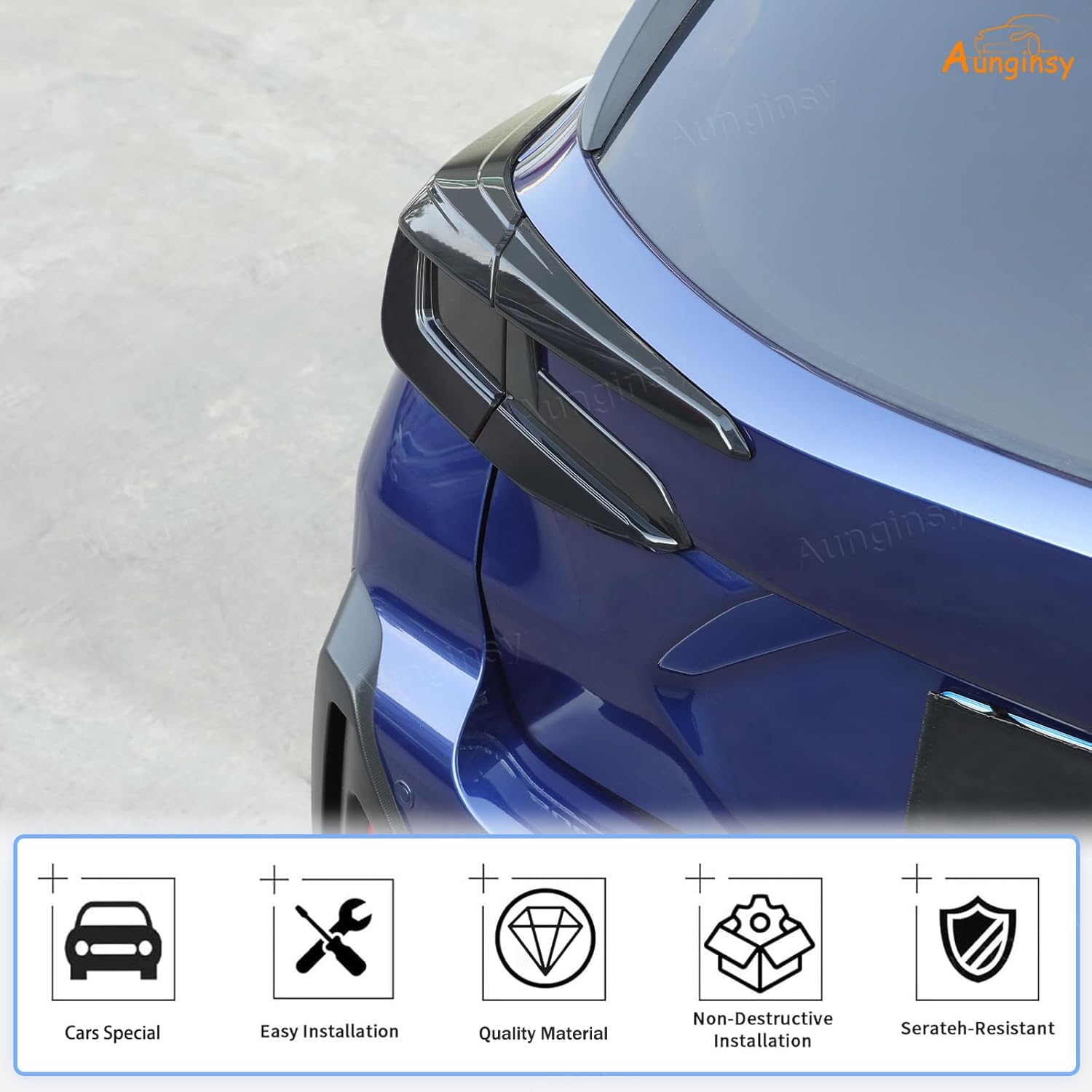 Car Rear Tail Light Lamp Cover Compatible with Subaru Crosstrek GU 2024 2025 Taillight Lamp Shell Shade Frame Bezels Trim Frame Rear Headlight Decorative Cover Protector ABS Exterior Accessories