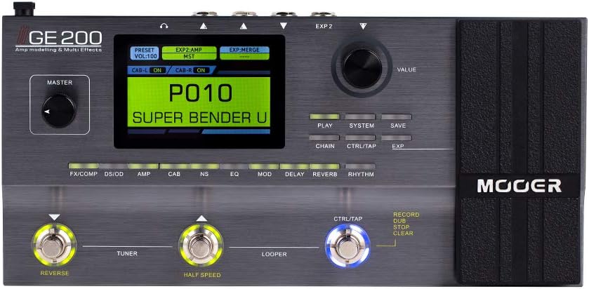 MOOER Iconic Guitar Multi Effects Pedal and New GE200 Plus Li Amp Modelling Multi Effects