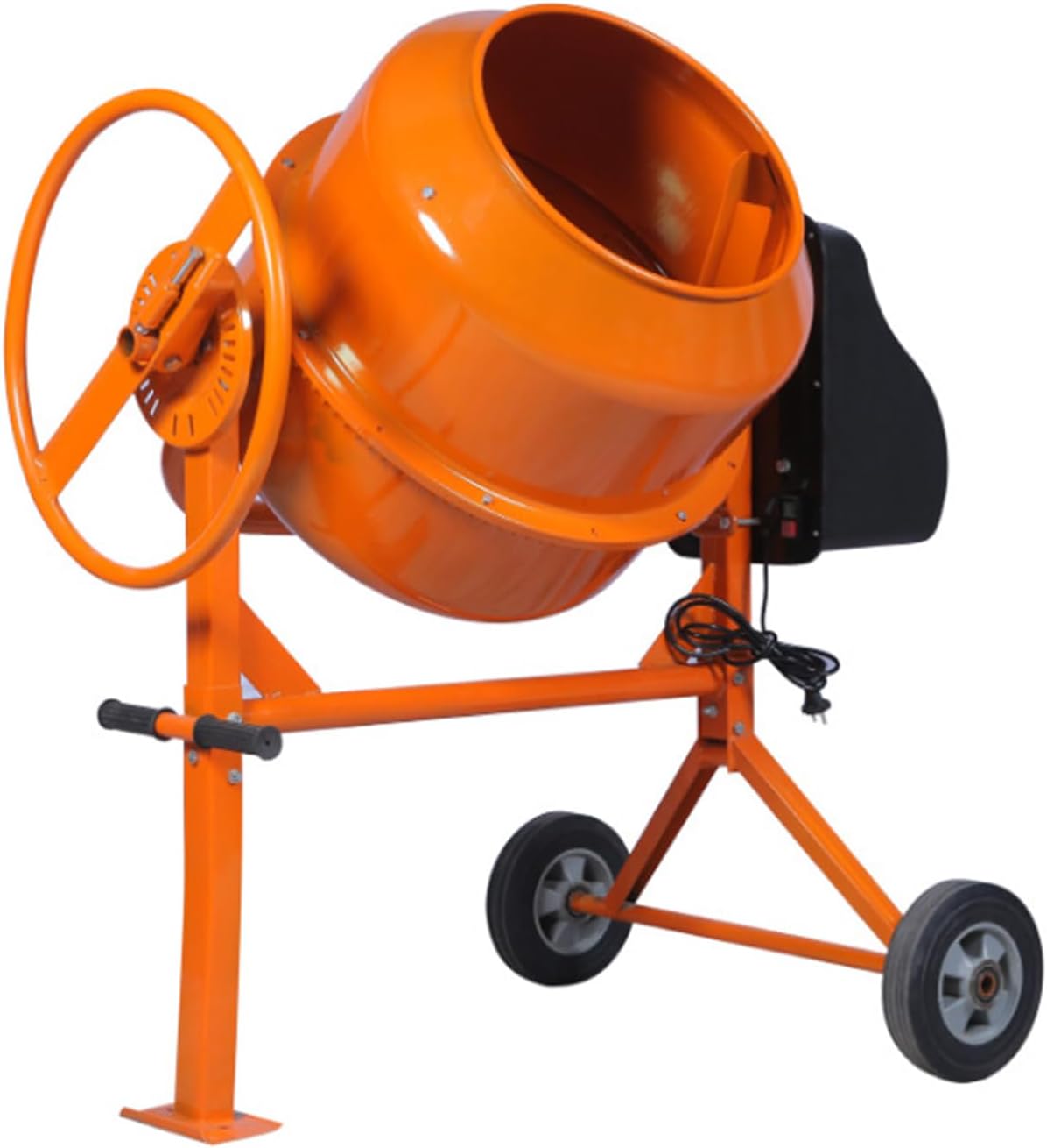 Small Horizontal Vertical Electric Concrete Mortar Machine Cement Feed Mixer Drum Type Electric Cement Mixer 70L