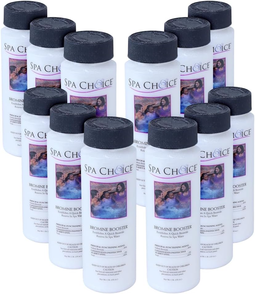 SpaChoice 1-Pound 12-Pack Premium Bromine Booster, Sodium Bromide for Hot Tub, Made in USA