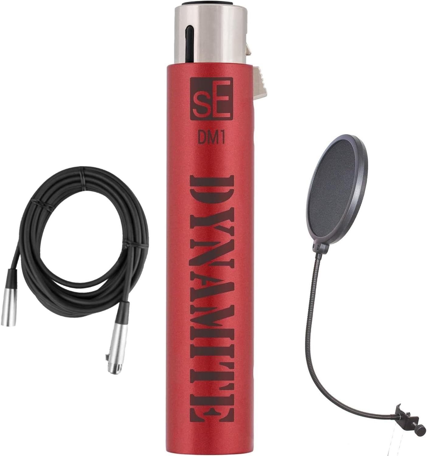sE Electronics DM1 Dynamite Active Inline Preamp - Bundle with Pop Filter and XLR Cable