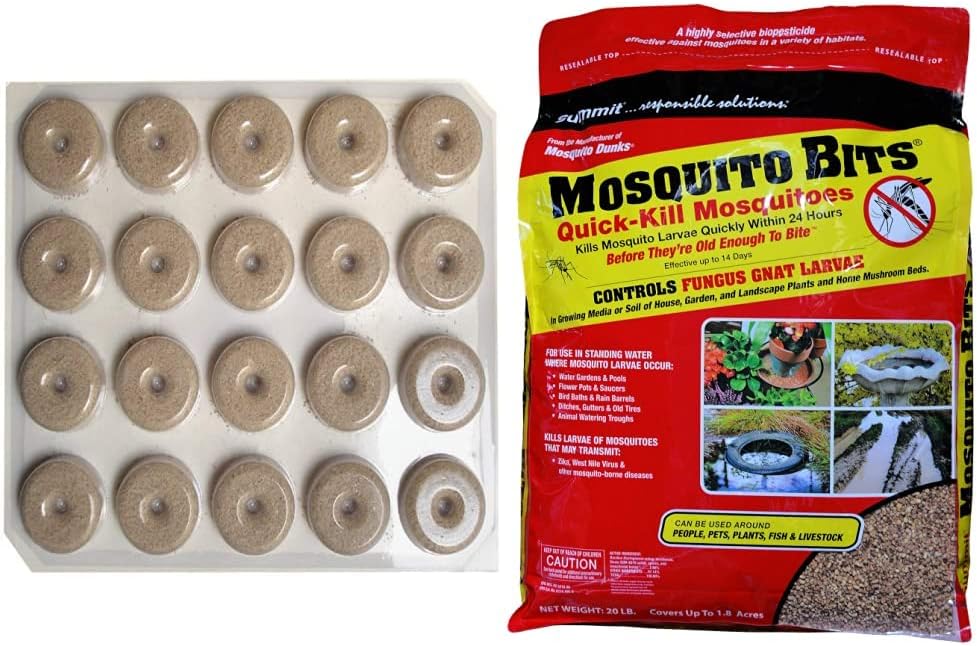 Summit Mosquito Solutions Bundle - Mosquito Dunks + Mosquito Bits for Mosquito Control