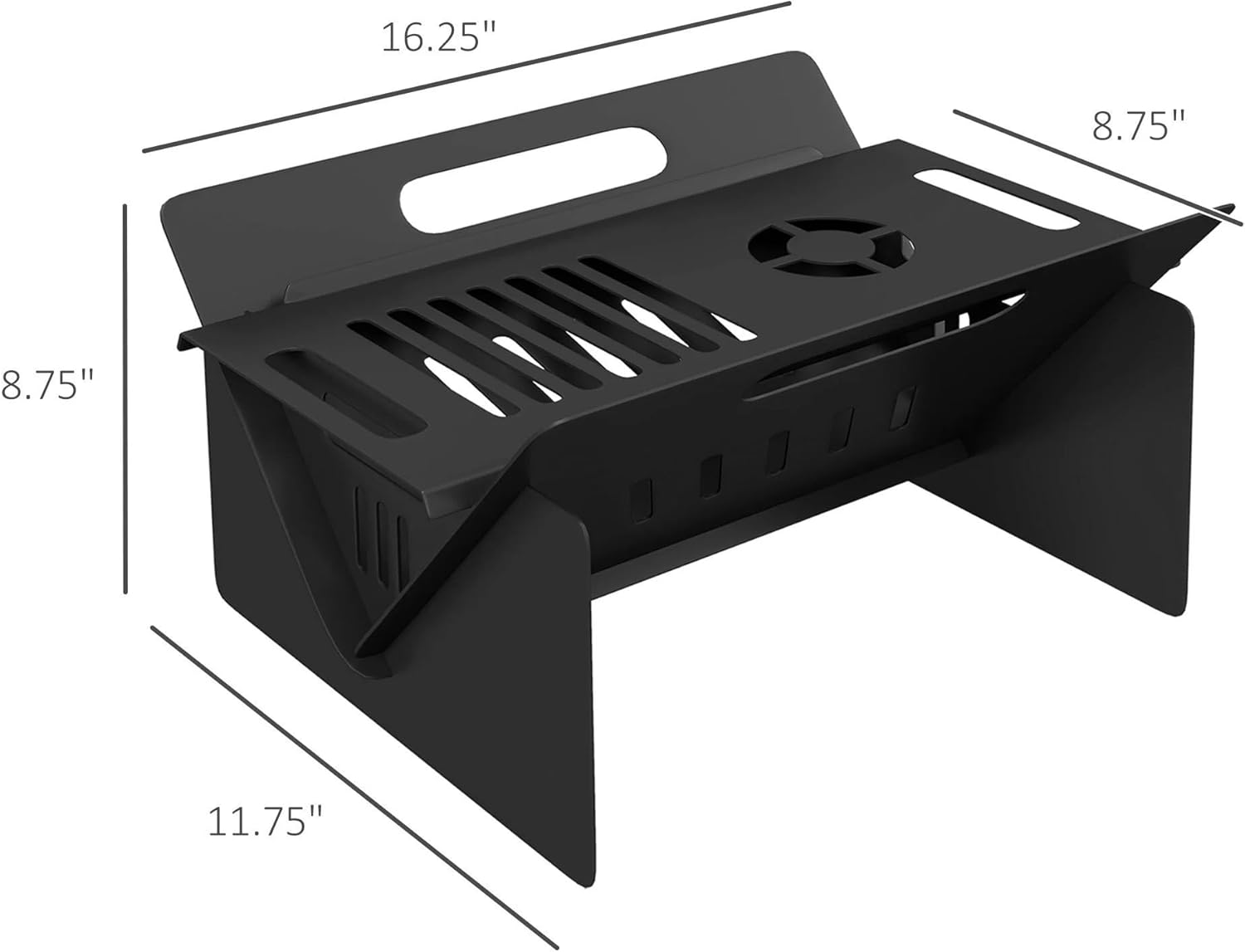 3-in-1 Portable Fire Pit, Stove, Coffee Table, Wood Burning Firepit with Carrying Bag and Quick Assembly for Camping, Bonfire, Picnic, Backyard, Patio, Black