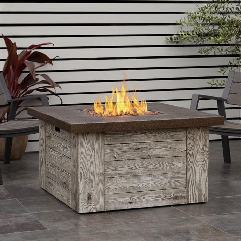 Real Flame C1600LP-WGR C1600LP Forest Ridge Fire Table, Weathered Gray