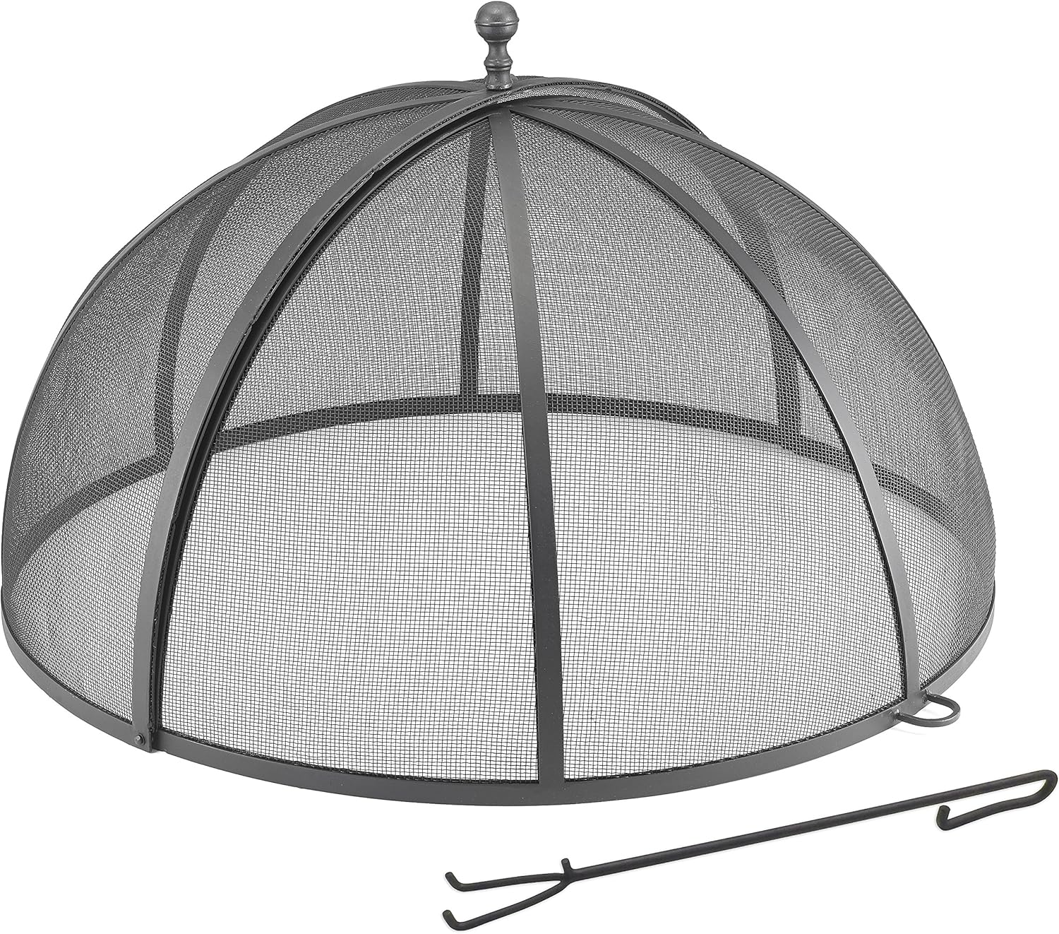 Good Directions 783 Heavy Duty Fire Pit Spark Screen, Includes Heavy Duty Lifter, Hinged for Easy Access, 40 Inch Diameter, Patio, Lawn & Garden
