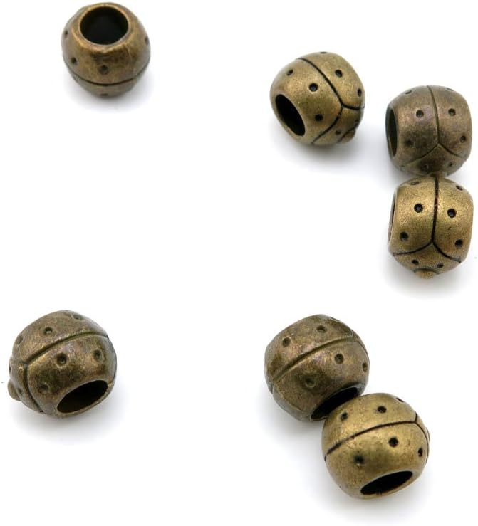 640 Pieces Jewelry Making Charms Findings Antique Bronze Brass Fashion Jewellery Wholesale Supplies Pendant Lots Bulk Supply W9HY2 Beetle Loose Beads