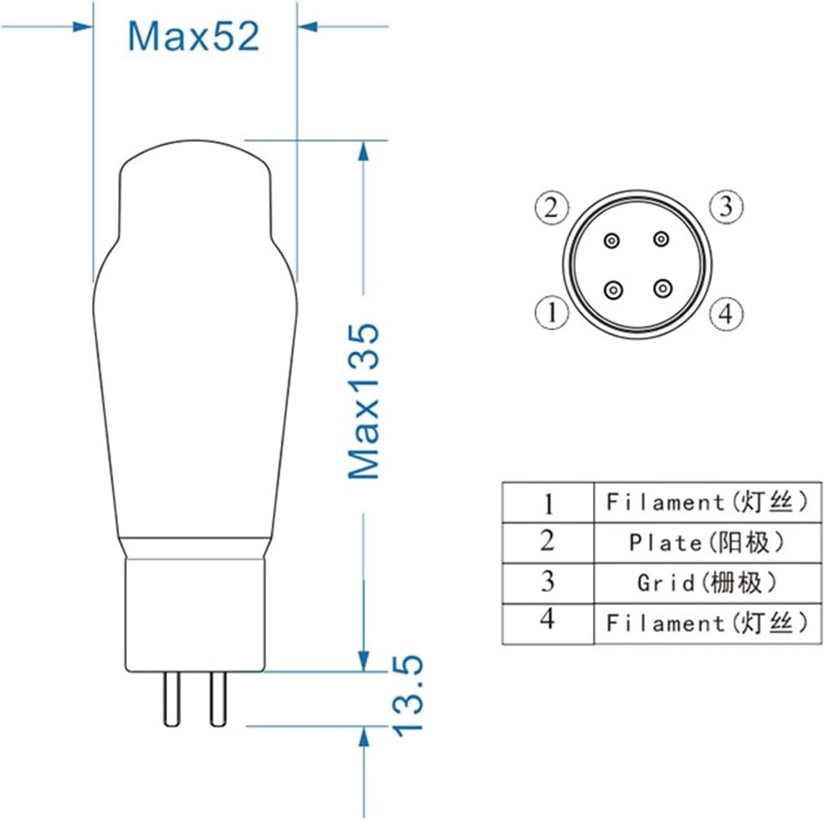 274B-TII Tube Replaces 274B Vacuum Tube for Precision Matching Amplifier(2 pcs)