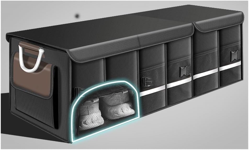 Car Trunk Organizer for Porsche Taycan Cross Turismo​ Electric Station Wagon,Reinforced Stable Clean Orderly Folding Box Versatile Waterproof Bag Interior Products All Seasons,A-3