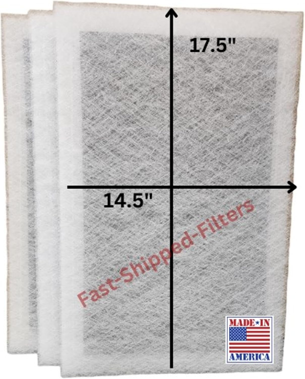 Fast-Shipped-Filters 3 Pack 16x20 Replacement Filter Pads Compatible with Dynamic Air Cleaner 16x20 Refill White