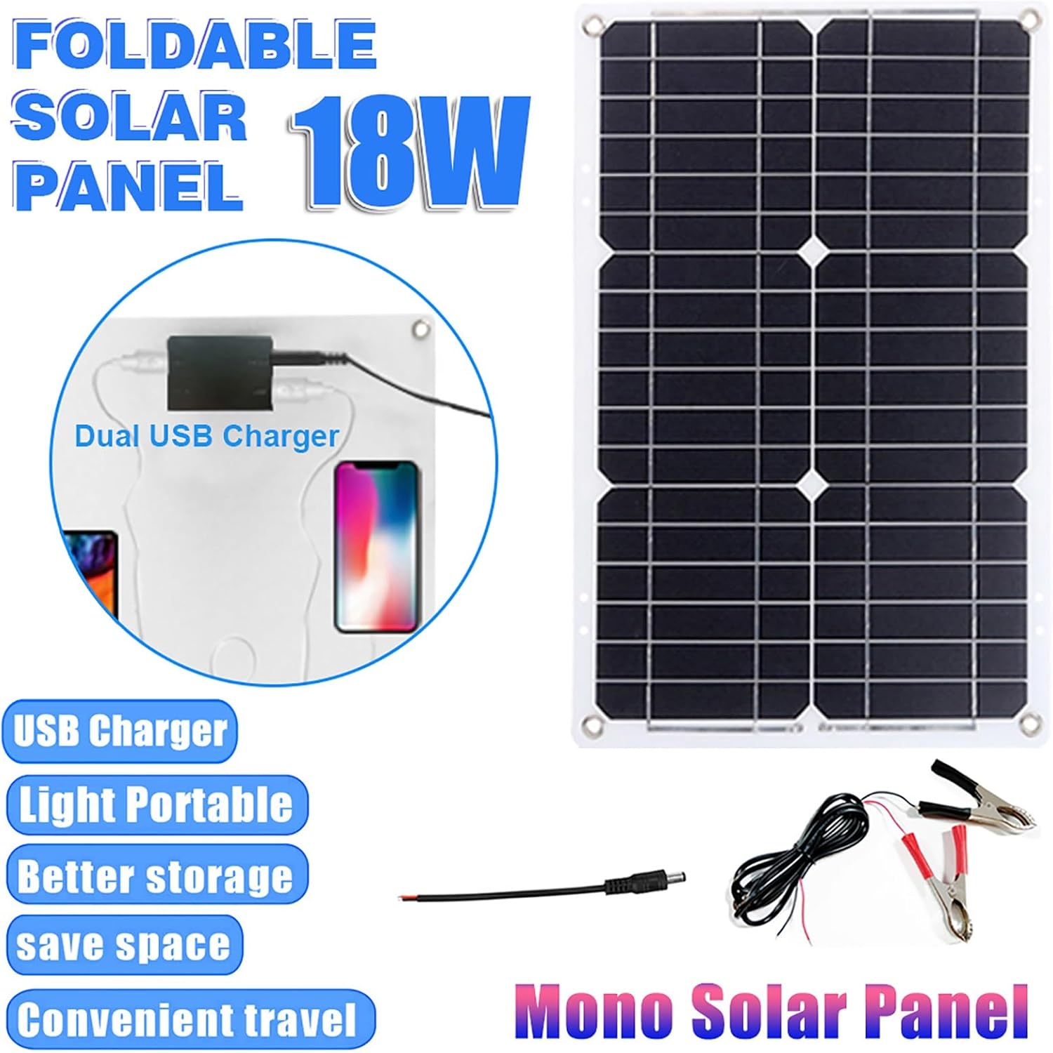 3000W 12V Solar Panel Kit with 18W Panel, 30A Charge Controller, Inverter for 110V/220V Output, Off-Grid Power Supply for RV, Home, Camping, Backup Generator System(Black,12-110v)