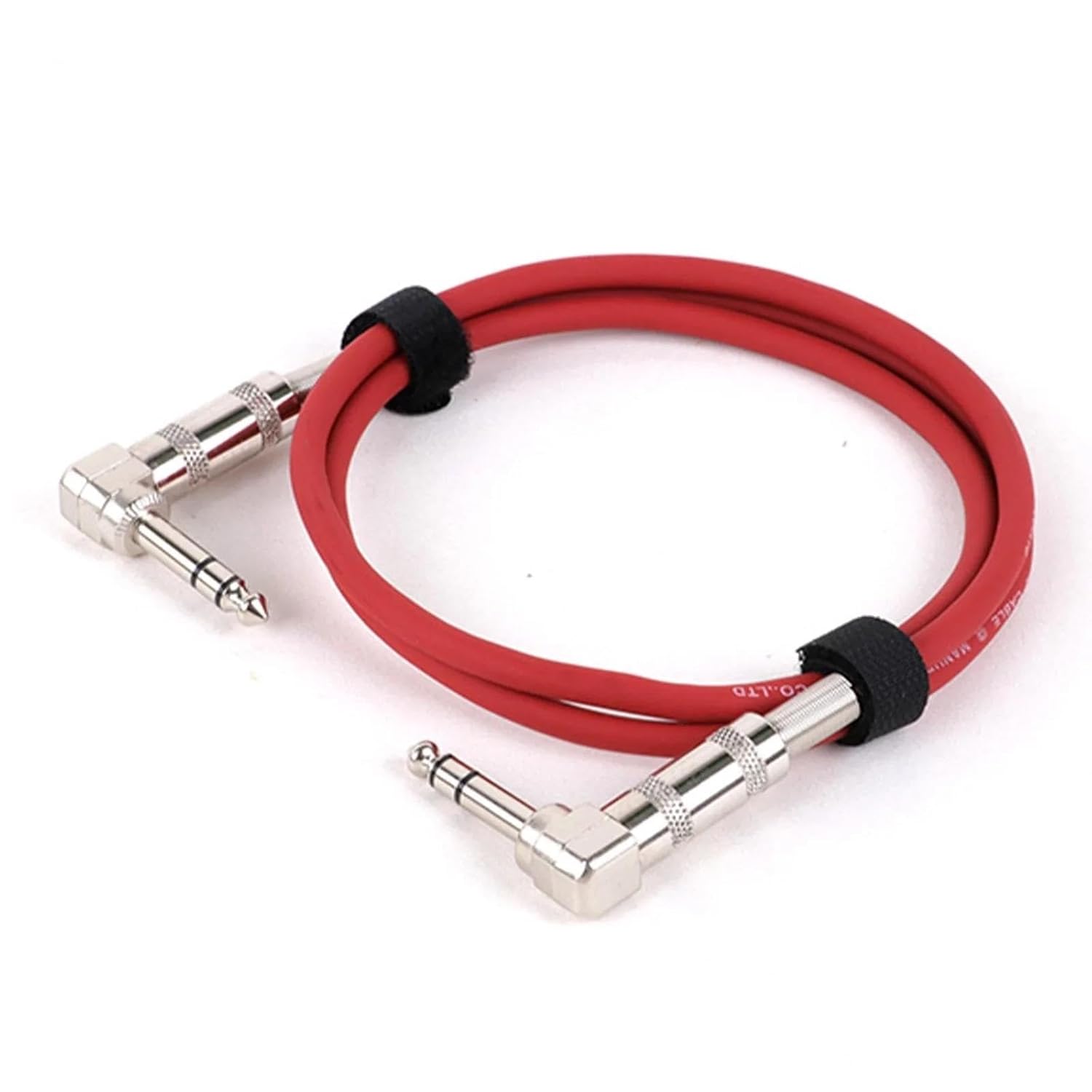 TSTS Guitar Audio Cable 6.35MM Stereo Balanced 1/4 Angle to Angle Speaker Amplifier Cable for Guitar Keyboard‎ Dual Channel Cable 1PC(Red,15m)