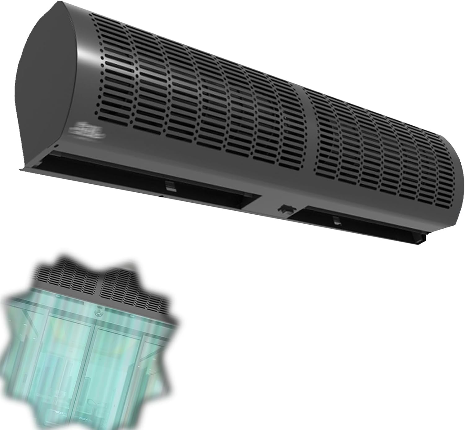 Air Curtain,Commercial Silent Door Air Curtain Machine, Energy-Saving Remote Control Black, Available in 1.5/1.8/2 Meters(1.2m)