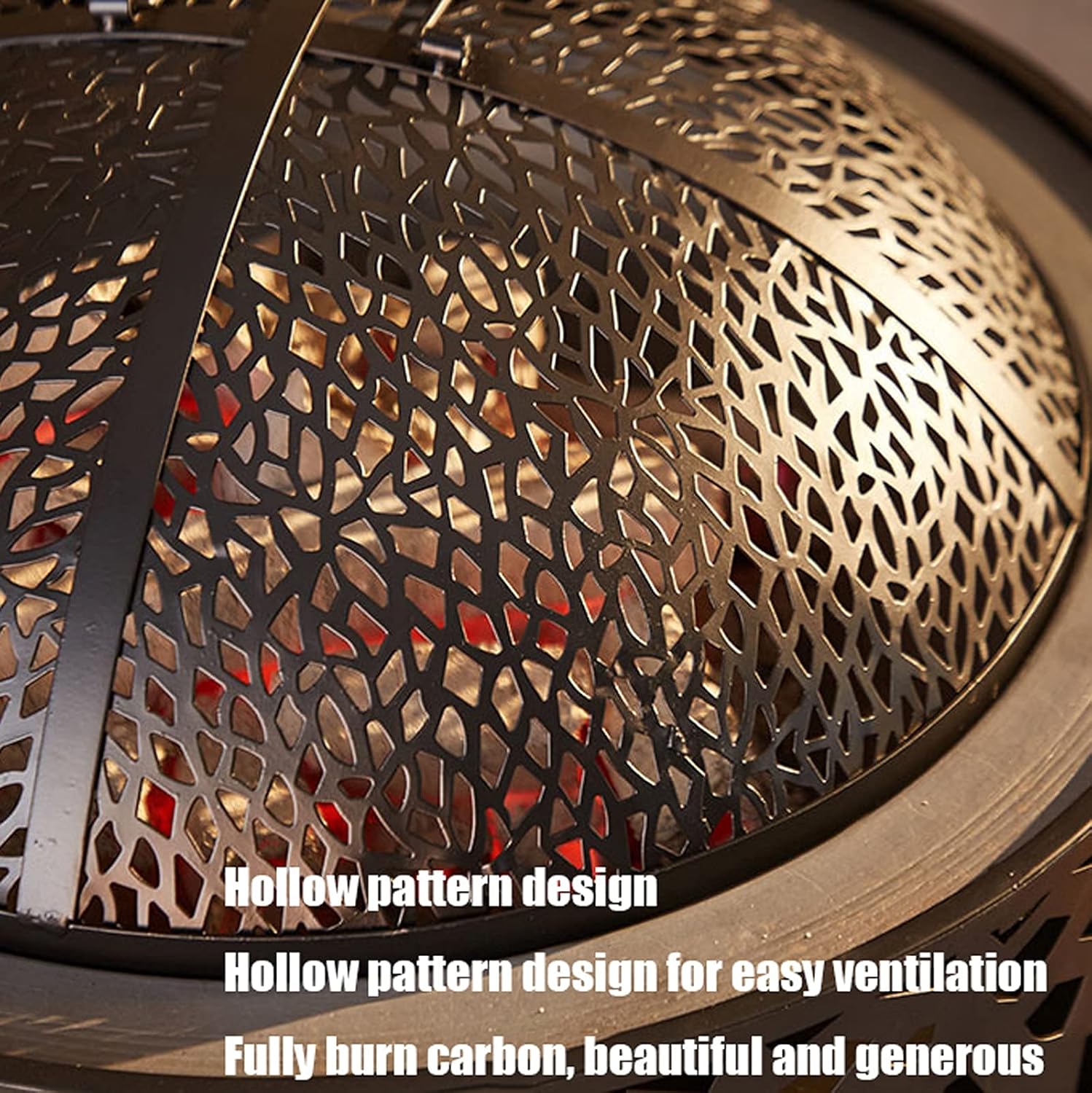 Outdoor Fire Pit,Metal Wood Burning Fire Bowl with Poker/Charcoal Grid/Mesh Cover,Garden Patio Heater BBQ Grill Camping Bonfire