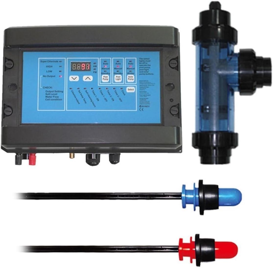 Electrolytic Salt Chlorine Machine, Chlorine Generator Swimming Pool Salt Chlorinator Swimming Pool Accessory(50g)