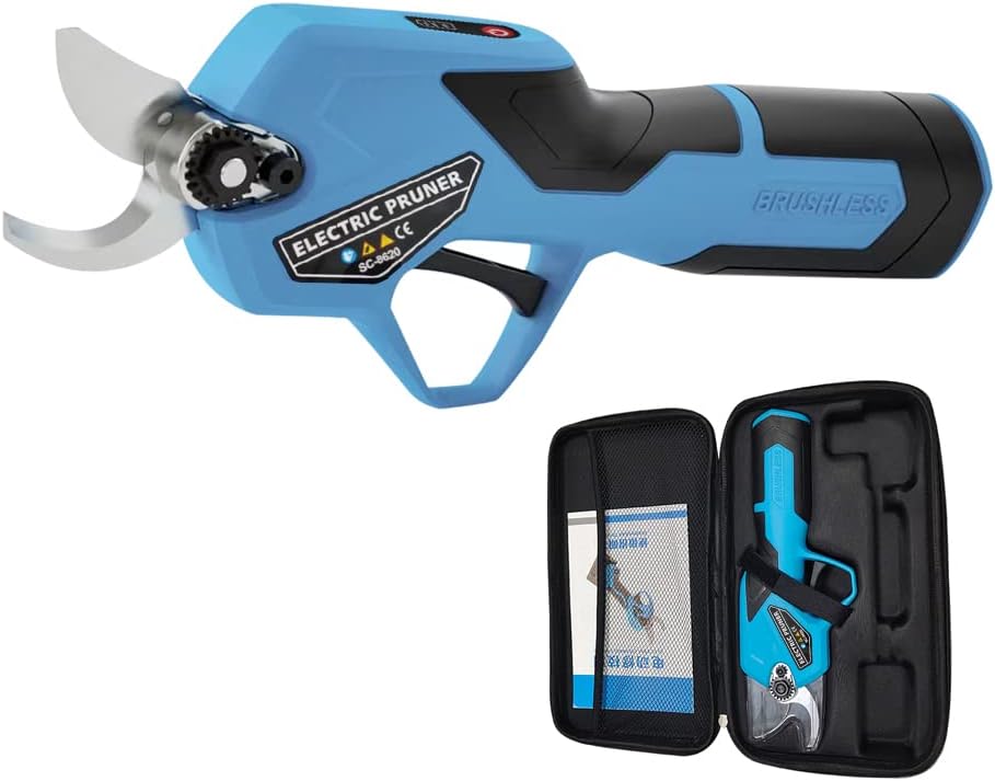 Cordless Electric Pruner, 400W Efficient Pruning Shear for Fruit Tree, Bonsai, and Landscaping Tool, Lightweight and Portable with Anti Slip Handle