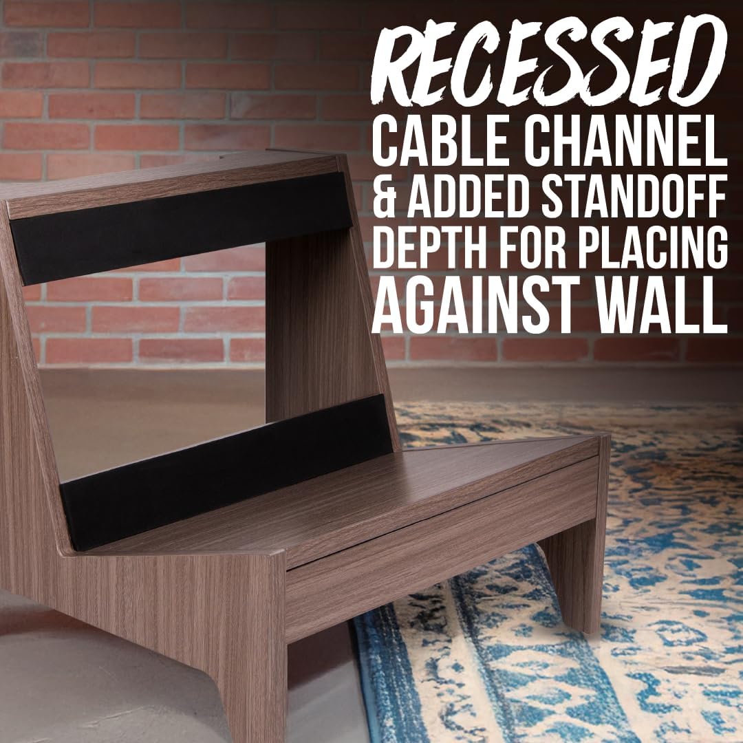 Gator Frameworks Elite Series Small Wooden Combo Guitar Amp Stand in Driftwood Grey Finish (GFW-ELITEGTRAMPSM-GRY)