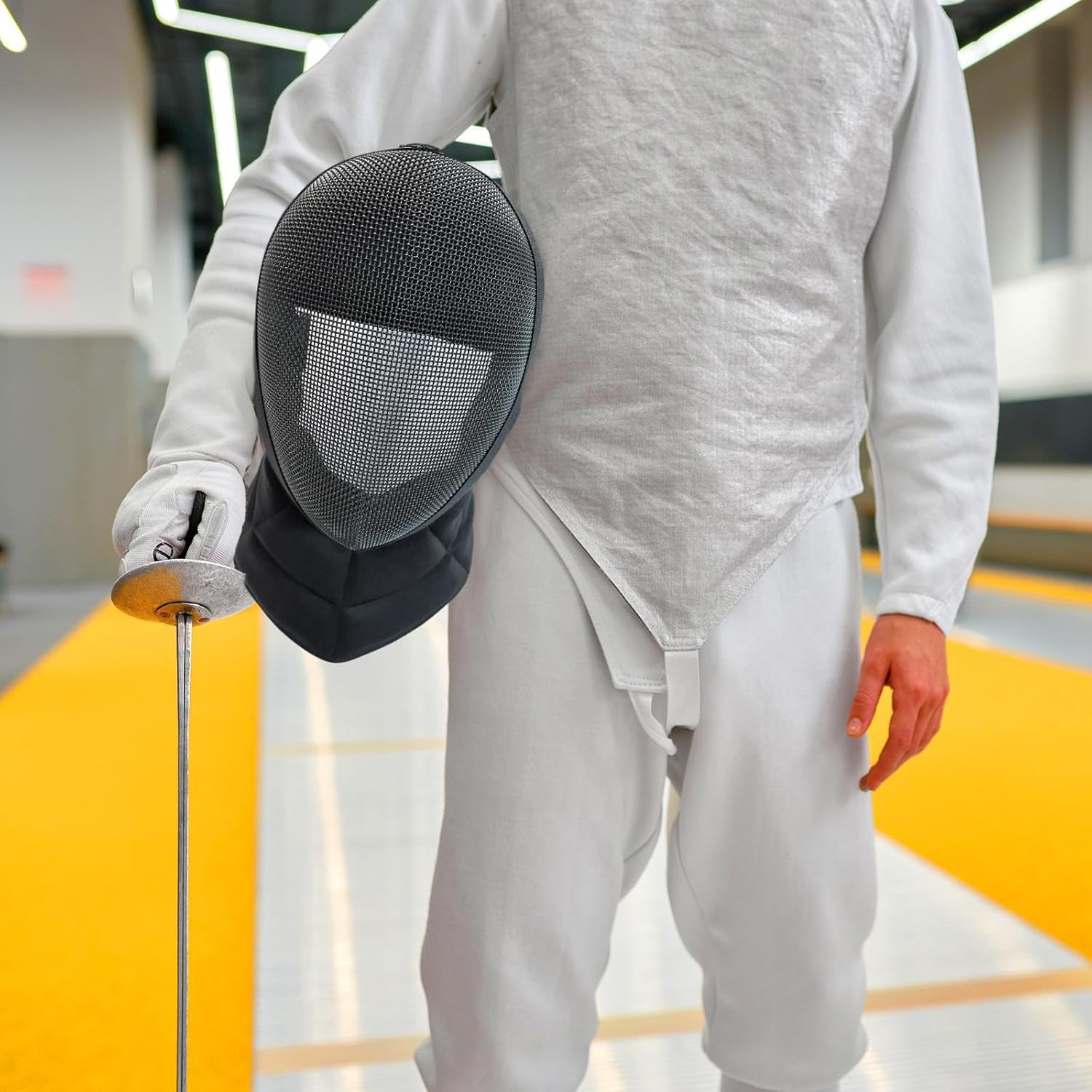 Fencing Epee Gear, Comfortable Breathable Professional Stabproof for Sparring Face Guard, Sports Accessories