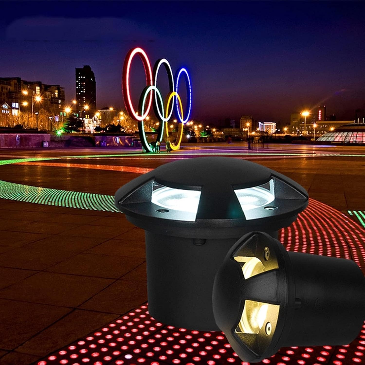 Outdoor Buried Lights - Ground LED Landscape Lights - Led Spot Lights, AC85-265V Embedded LED Garden Courtyard Underground Light, IP67 Waterproof In-Ground Lights(Warm White,12W)