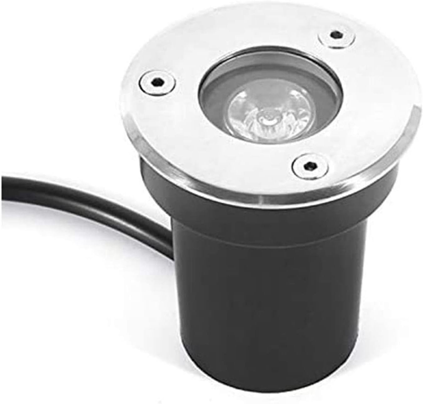 LED Beam Spotlight, Stainless Steel 1W LED Downlight Outdoor Terrace, IP67 Waterproof Recessed Lighting Light, Underground Light(Red,AC85-265V)