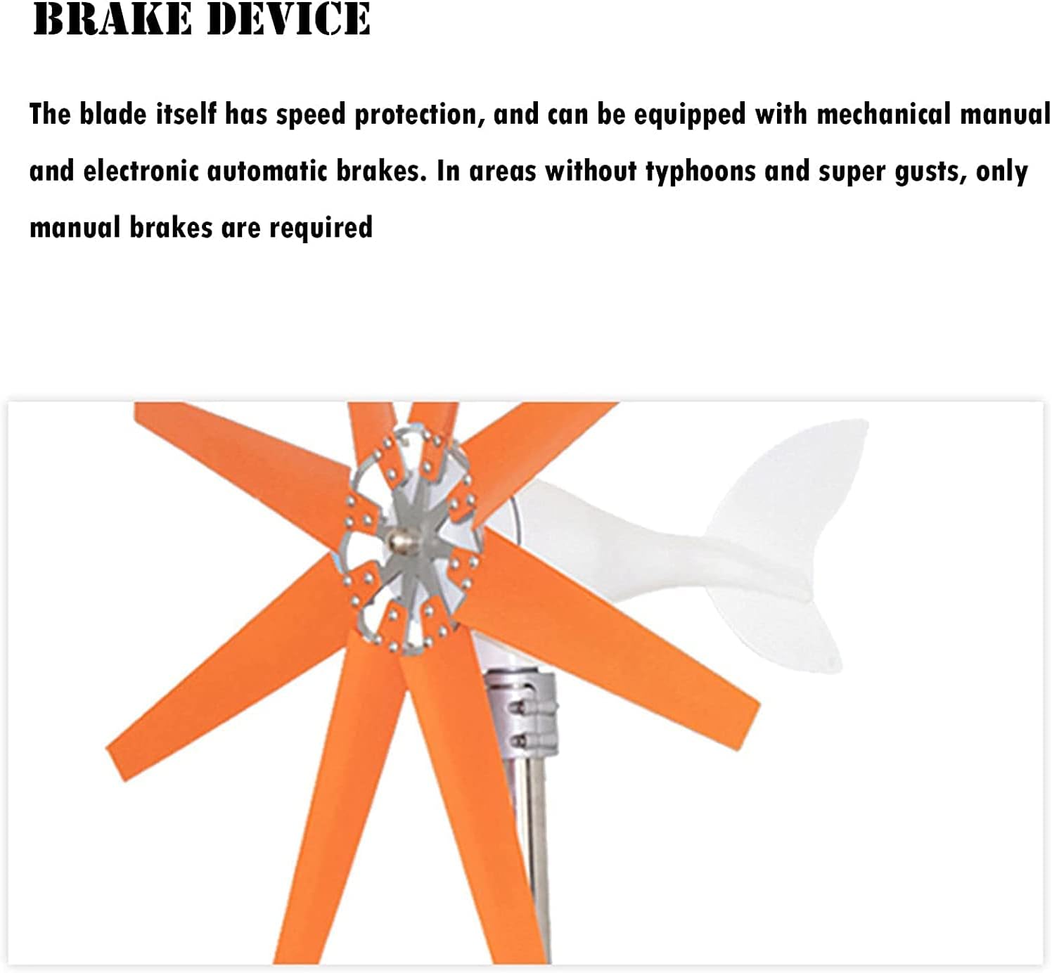 Wind Turbine Generator, Wind Turbine Motor Generation for Home Use, Wind Turbine Generator, 8-Blade Wind Generator for Home/Camping