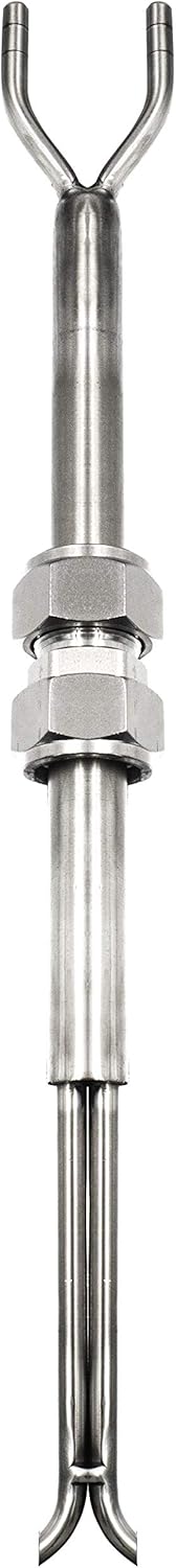 PerfectPrime PT6303, 304 Stainless Steel S Type Pitot Tube for Measuring Bi-Directional Air Flow, 6mm x 300mm Length