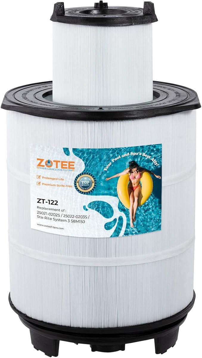 Pool Filter Cartridge Replacement for 170147 S8M150 Sta-Rite System 3 25022-0203s-25021-0202s, 450sq.ft