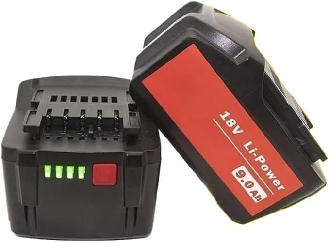 18V High Capacity Replacement Battery Compatible for Metabo Cordless Power Tools - 9000mAh for Drill Drivers, Wrenches, and Hammers(9000mah 2pcs)