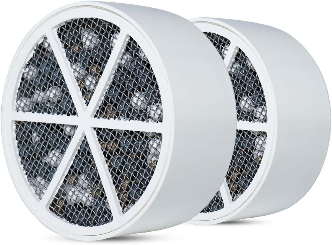 Crystal Quest Bath Ball Replacement Cartridge – Removes Chlorine, PFAS & Odors – Easy-to-Install Water Filter – Eco-Friendly, Durable & Skin-Safe – Built in the USA [2 Pack]