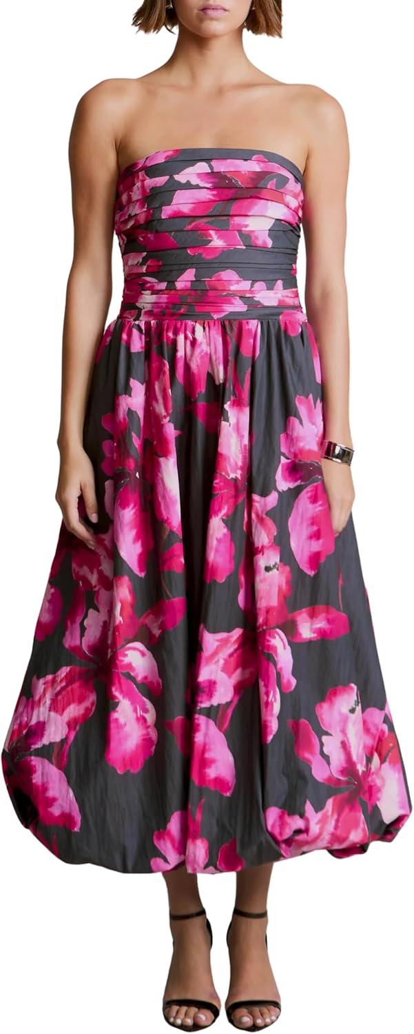 AMUR Women's Helena Bubble Midi Dress