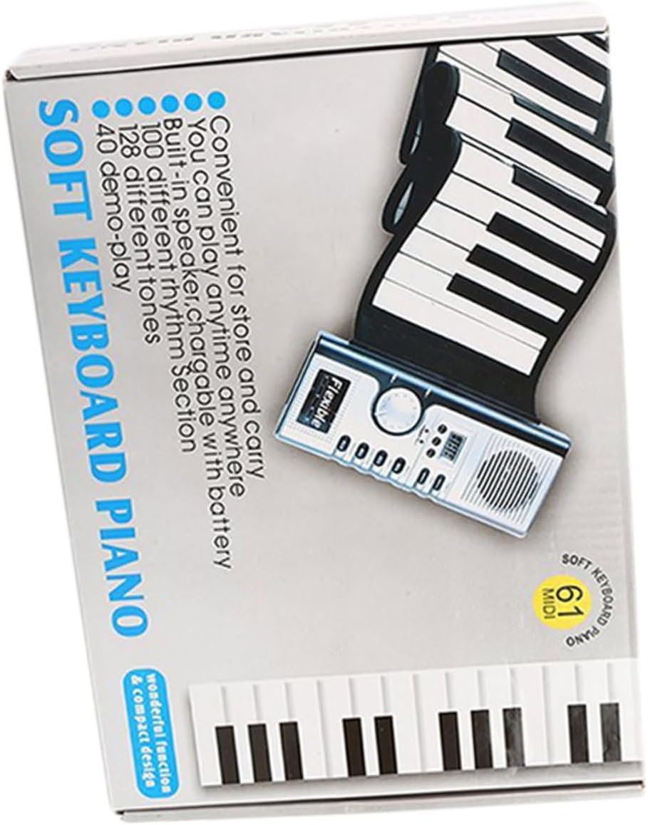 Foldable Silicone Keyboard Piano with Speaker Keys Portable Electronic Music Instrument for Beginners and Adults Midi Compatible for Easy Music Production