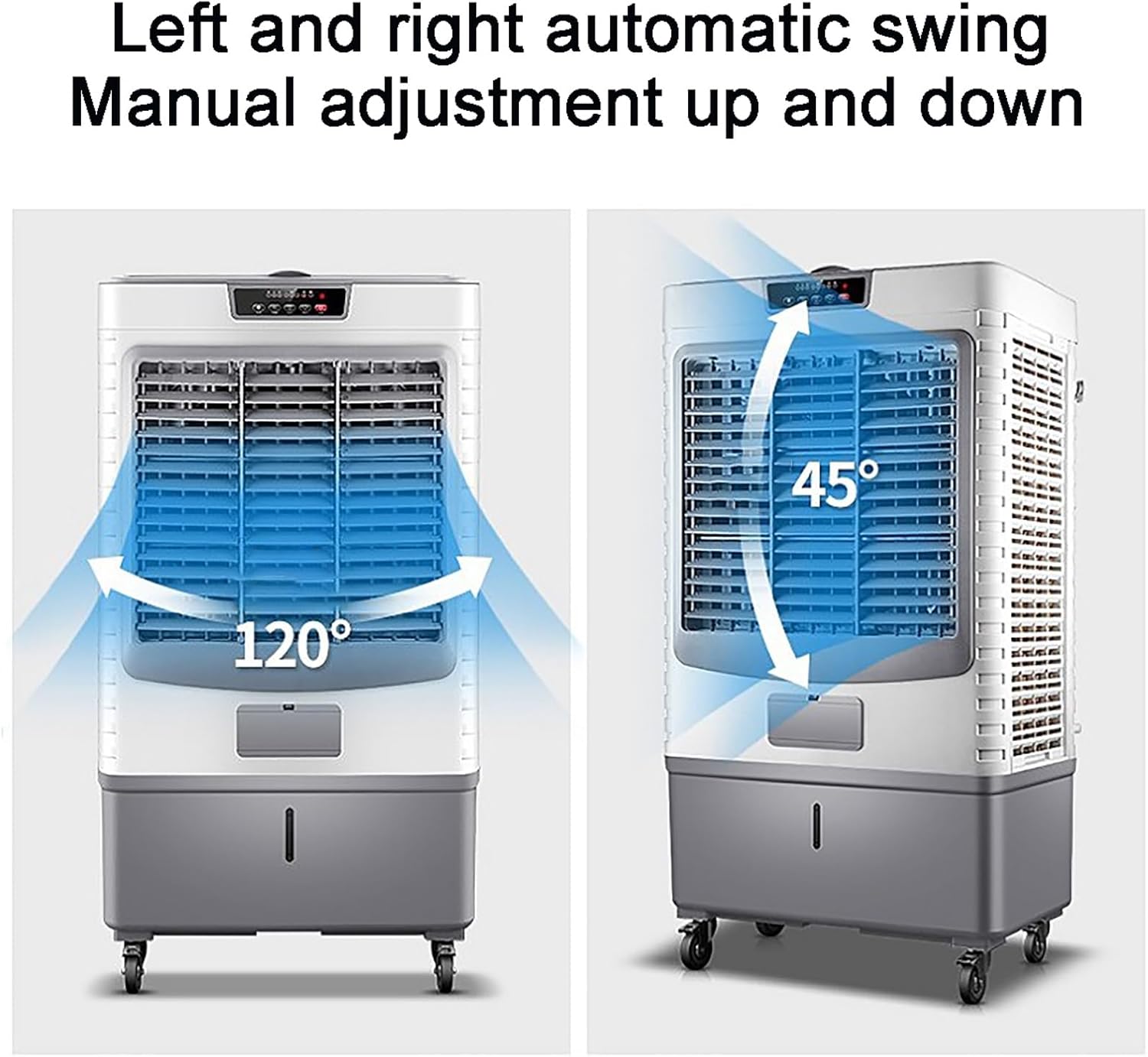 Mobile Air Conditioner, 3 In 1 Evaporative Air Cooler, 3 Wind Speeds, 50L Water Tank, with 6 Ice Boxes & Remote Control, 1-7H Timer, Portable Air Conditioner Fan, for Home Office Dorm (Size : 50L)