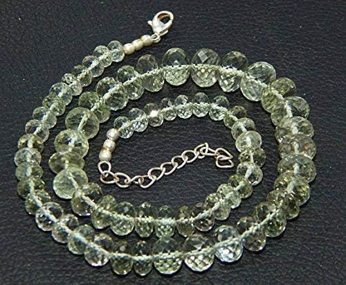 Green Amethyst Beads 6-11mm Rondelle Faceted Strands 17 inches Long by Gemswholesale